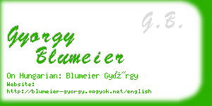 gyorgy blumeier business card